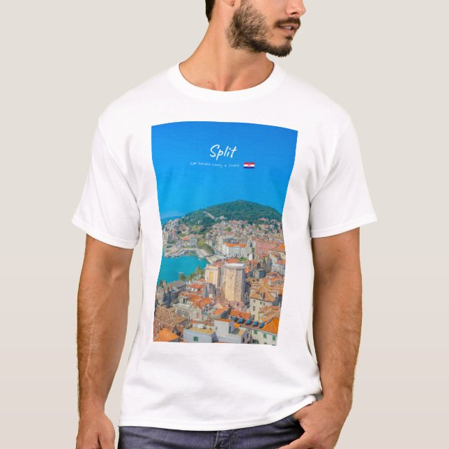 Camiseta Split, Croacia - Ciudad Costera (Anverso)