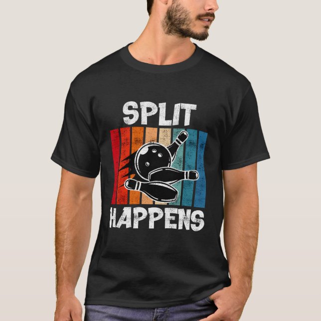 Camiseta Split Happening Bowling Shirt Funny Bowling Ball (Anverso)