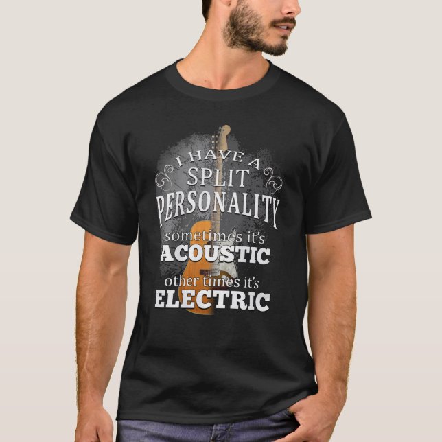 Camiseta Split Personality Guitar  Music Og (Anverso)