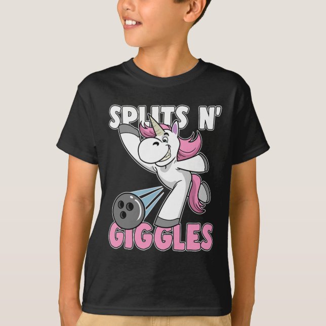 Camiseta Splits N' Giggles Unicorn Bowler (Anverso)