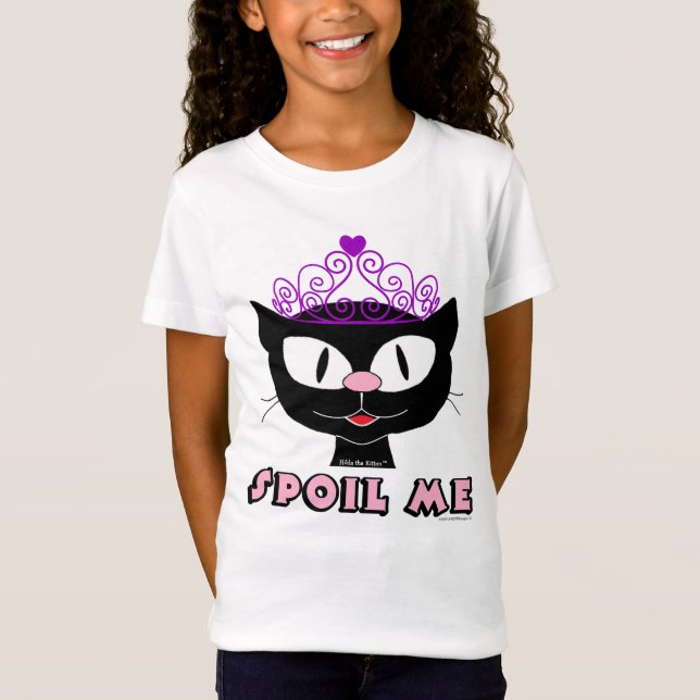 Camiseta SPOIL ME Personalizado gato con Chicas rosados de  (Anverso)