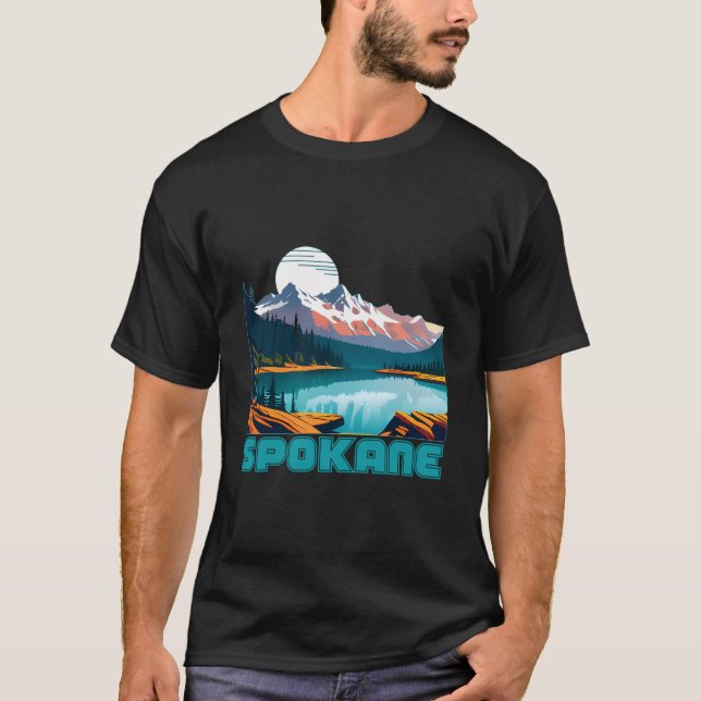 Camiseta Spokane Souvenir Appartal - Spokane retro vintage (Anverso)