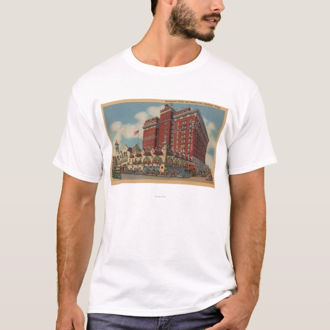 Camiseta Spokane, WA - vista del hotel #2 de Davenport (Anverso)