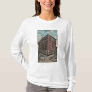 Camiseta Spokane, WA - vista del hotel de Davenport