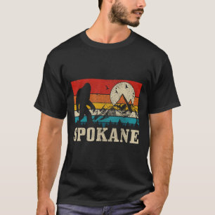 Camiseta Spokane Washington Bigfoot Vintage Mountain Hunter