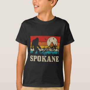Camiseta Spokane Washington Bigfoot Vintage Mountain Hunter