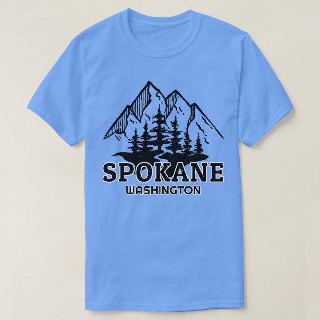 Camiseta Spokane Washington Mountain (Diseño del anverso)