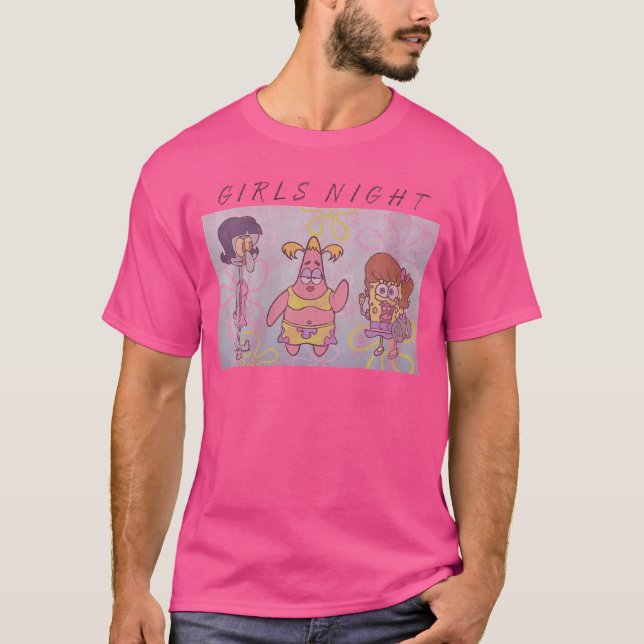 Camiseta Spongebob Squarepants Patrick Squidward Gir de muj (Anverso)