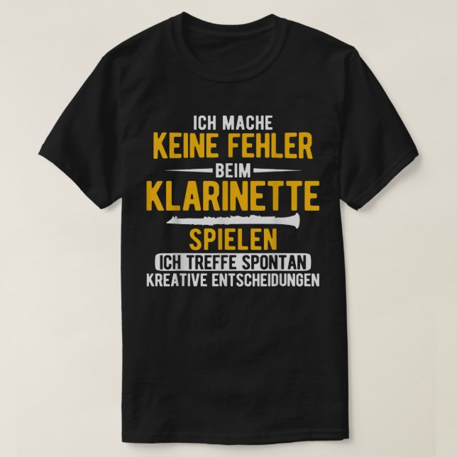 Camiseta Spontan Creative Decisions Music Clarinet 2881 (Diseño del anverso)