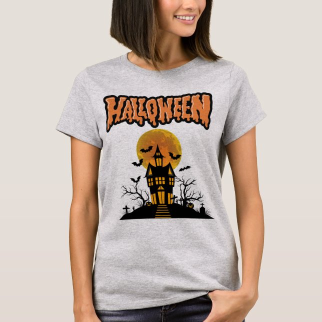 Camiseta Spook Up Your Style with This Haunted House Hallow (Anverso)