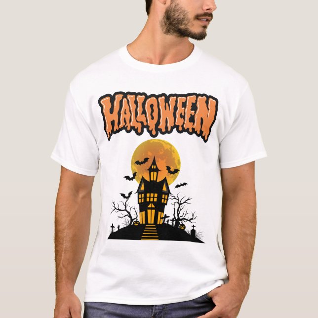Camiseta Spook Up Your Style with This Haunted House Hallow (Anverso)