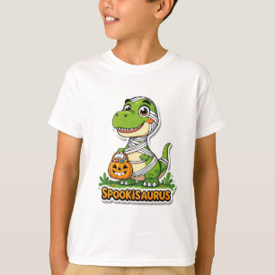 Camiseta Spookisaurus Dinosaur Mummy Halloween Lindo Para N