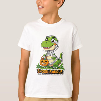 Camiseta Spookisaurus Dinosaur Mummy Halloween Lindo Para N