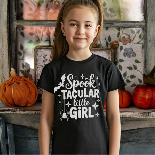 Camiseta "Spooktacular Little Girl Halloween Gift for Girl
