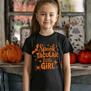 Camiseta "Spooktacular Little Girl Halloween Gift for Girl
