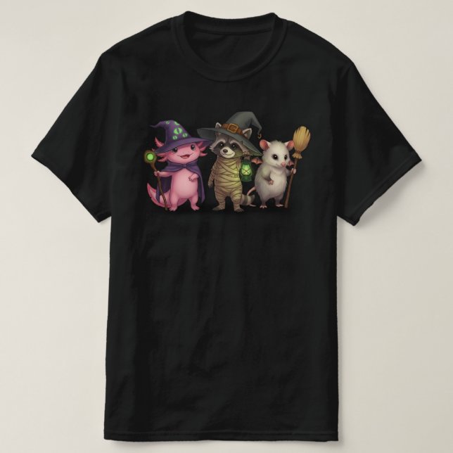 Camiseta Spooky Axolotl | Halloween Bites Scary (Diseño del anverso)