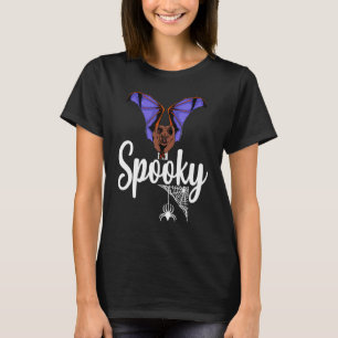 Camiseta Spooky Bat Web Tee Scary Spooky Halloween Women