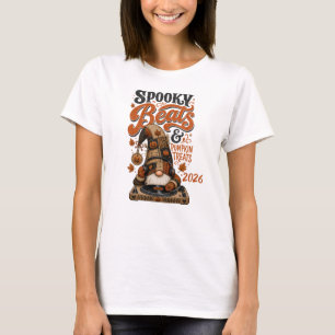 Camiseta Spooky Beats DJ Gnome   Halloween Otoño