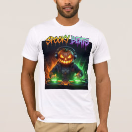 Camiseta Spooky Beats Jack-o-Lantern DJ de Halloween