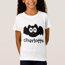 Camiseta Spooky Black Bat Halloween Nombre personalizado