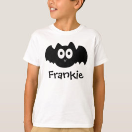 Camiseta Spooky Black Bat Halloween Nombre personalizado