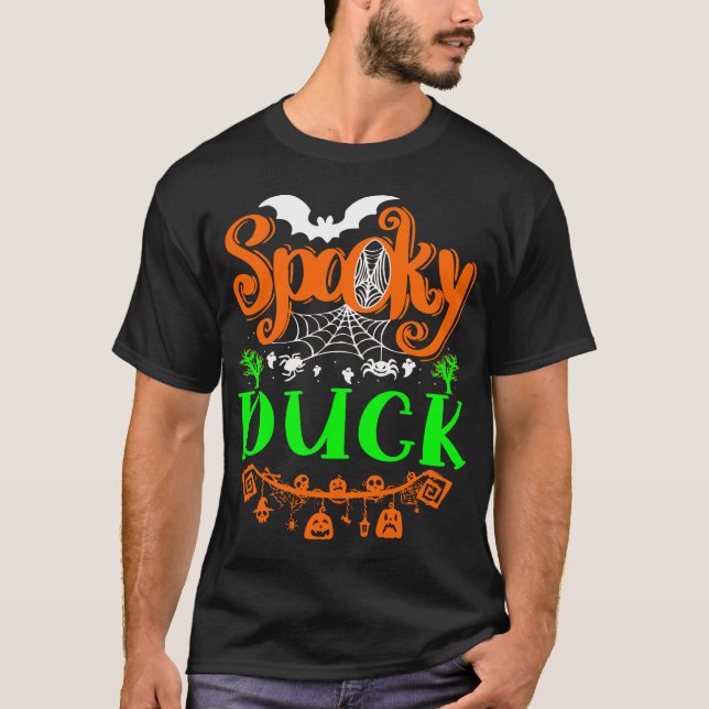 Camiseta Spooky Boo Halloween Animal Duck Giftidea (Anverso)