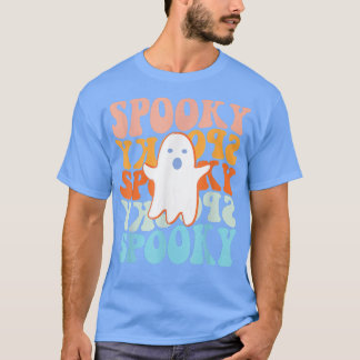 Camiseta Spooky Boo Halloween Costume Retro Daisy Colorful