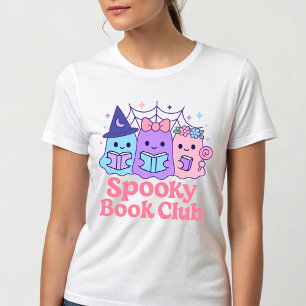Camiseta Spooky Book Club Cute Ghost Reading