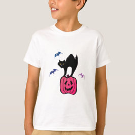 Camiseta Spooky Cat Halloween Pumpkin Pop Art