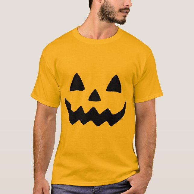 Camiseta Spooky Classic Jack-o'-Lantern Face (Anverso)