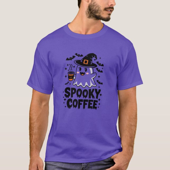 Camiseta Spooky Coffee retro (Anverso)