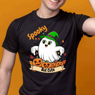 Camiseta Spooky Cute Halloween Ghost Typography Fiesta