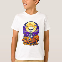 Camiseta Spooky Cutie Skeleton Kids Halloween Tee