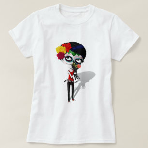 Camiseta Spooky Dia de Los Muertos Girl