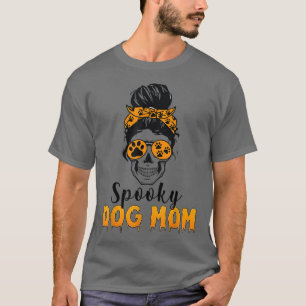 Camiseta Spooky Dog Mom Skeleton Crewneck Skeleton Dog for