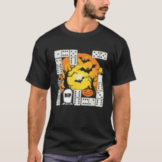 Camiseta Spooky Dominoes Jugador Domino Juega juego de mesa