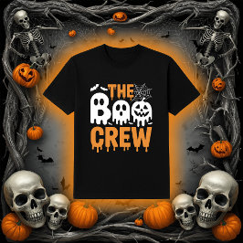 Camiseta Spooky Dripping The Boo Crew Ghosts and Pumpkin Ha