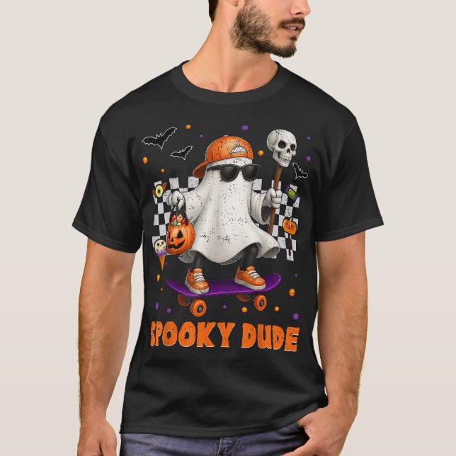 Camiseta Spooky Dude Boo Ghost Halloween (Anverso)