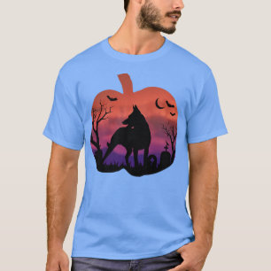 Camiseta Spooky Dutch Shepherd Belgian Malinois Halloween P