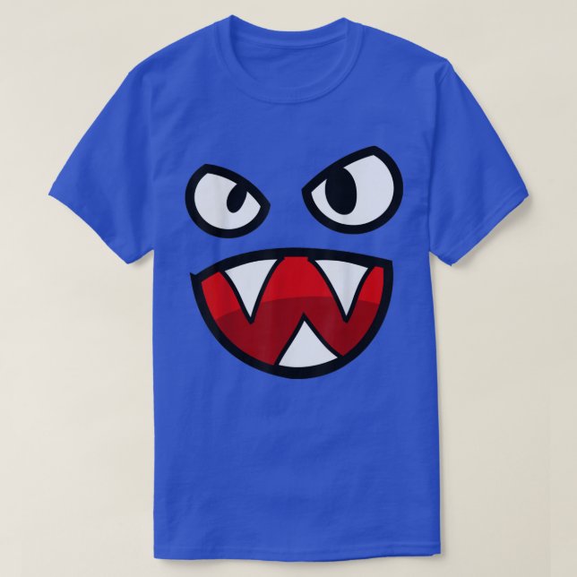 Camiseta Spooky Face , Scary Angry Face Pointy Teeth  (Diseño del anverso)
