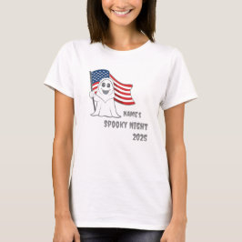 Camiseta Spooky Grim Reaper bandera de Estados Unidos Hallo