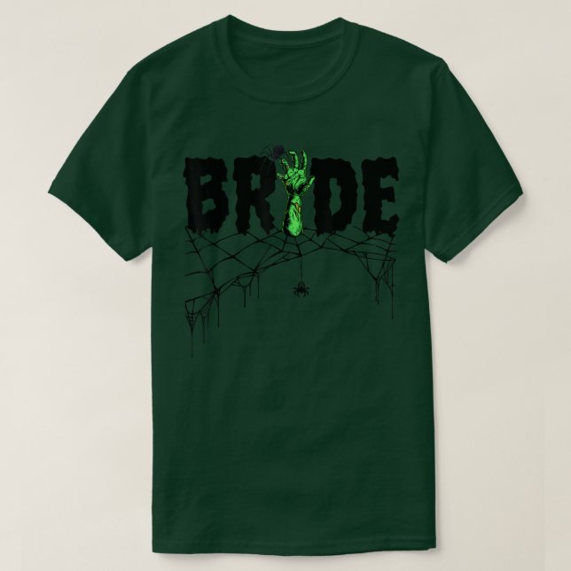 Camiseta Spooky Halloween Bride Bridal Party Skeleton  (Diseño del anverso)
