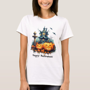 Camiseta Spooky Halloween Castle T Shirt