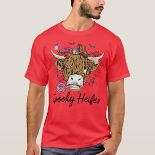 Camiseta Spooky Heifer Western Halloween Highland Cow Spook
