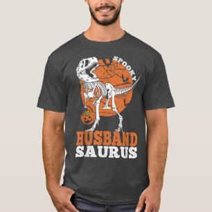 Camiseta Spooky Husband Saurus Dinosaur Skeleton T rex Pump