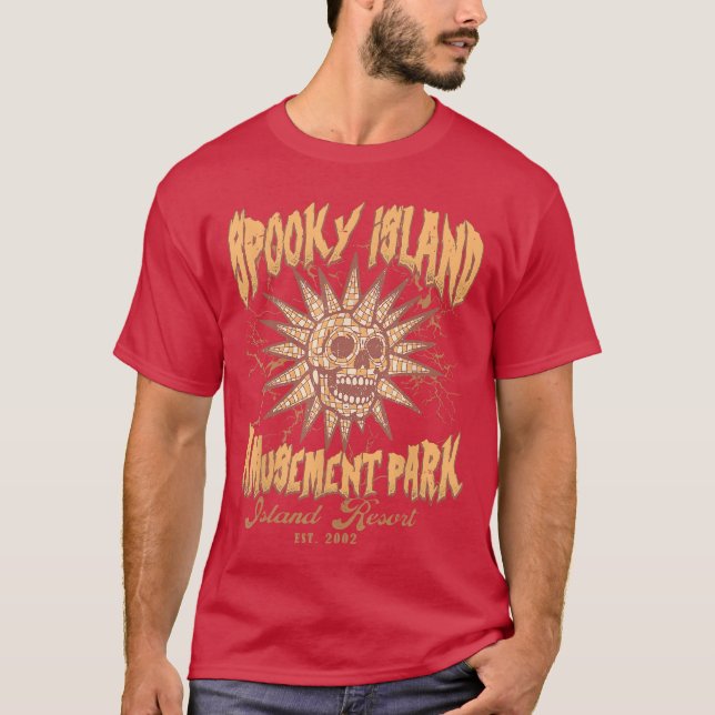 Camiseta Spooky Island Est 2002 Amusement Park Island Hallo (Anverso)