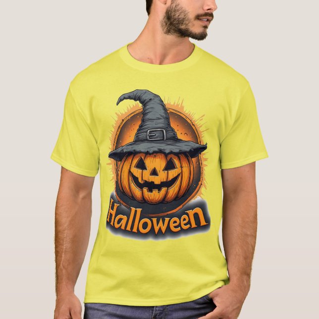 Camiseta Spooky Jack-O'-Lantern Pumpkin (Anverso)