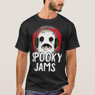 Camiseta Spooky Jams Lazy Halloween Costume Ghost DJ Creepy