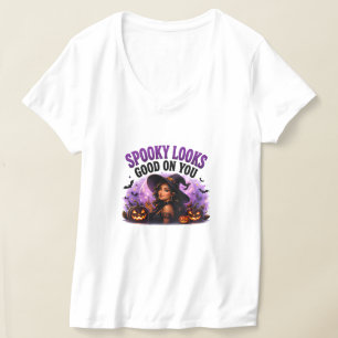 Camiseta 🕸️ Spooky Looks Good On You Cita de Halloween 👻