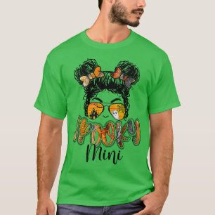 Camiseta Spooky Mini Messy Bun Halloween Granddaughter Girl